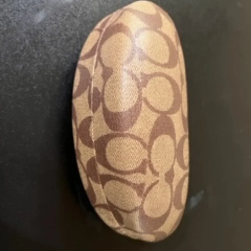 Coach Hard Shell Signature Monogram Eyeglasses Case